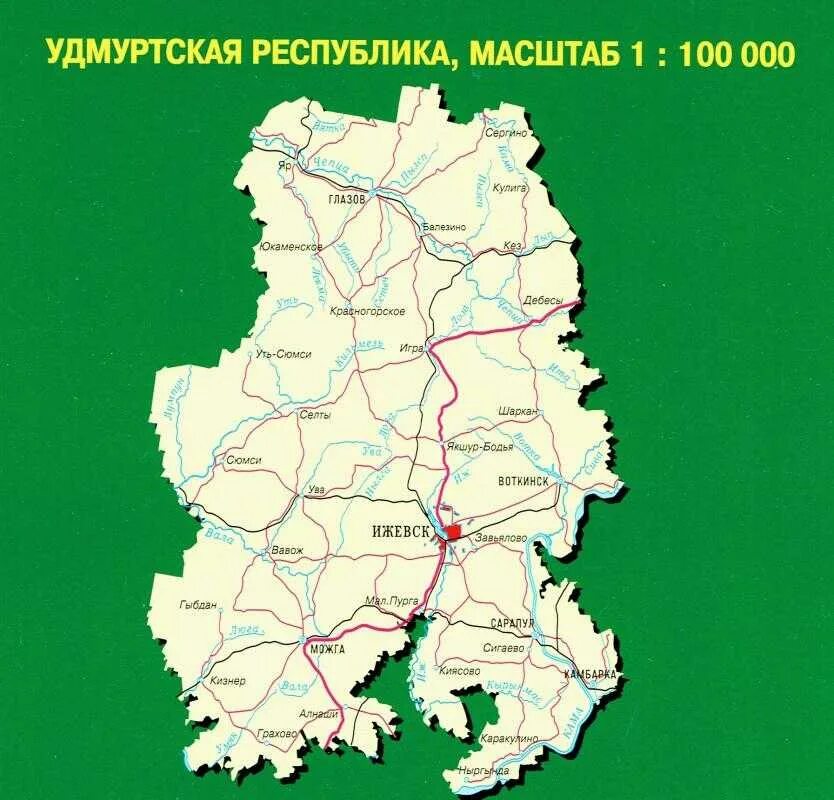 Удмуртская республика какой край. Карта Удмуртии с реками. Физическая карта Удмуртии с реками. Карта рек Удмуртии подробная. Карта автодорог Удмуртии подробная.