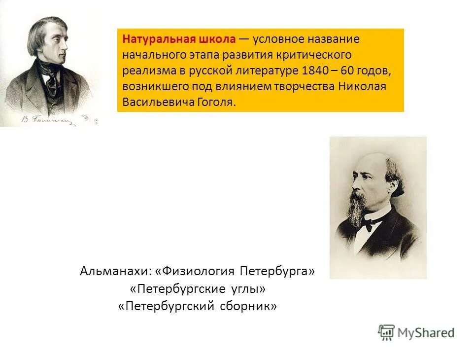 натуральная школа в литературе это