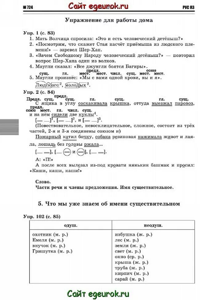 Решебник по русскому языку. Ответы русскому языку 4 класс бунеев