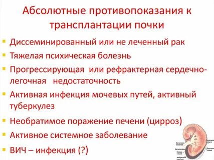 Прижизненное донорство почки по утвержденным