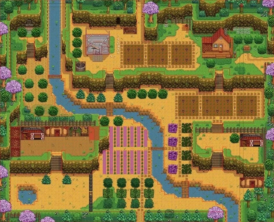 Речная ферма Stardew Valley. Stardew Valley ферма. Горная ферма Stardew Valley. Stardew Valley планировка фермы.