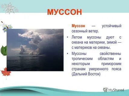 Куда дуют муссоны
