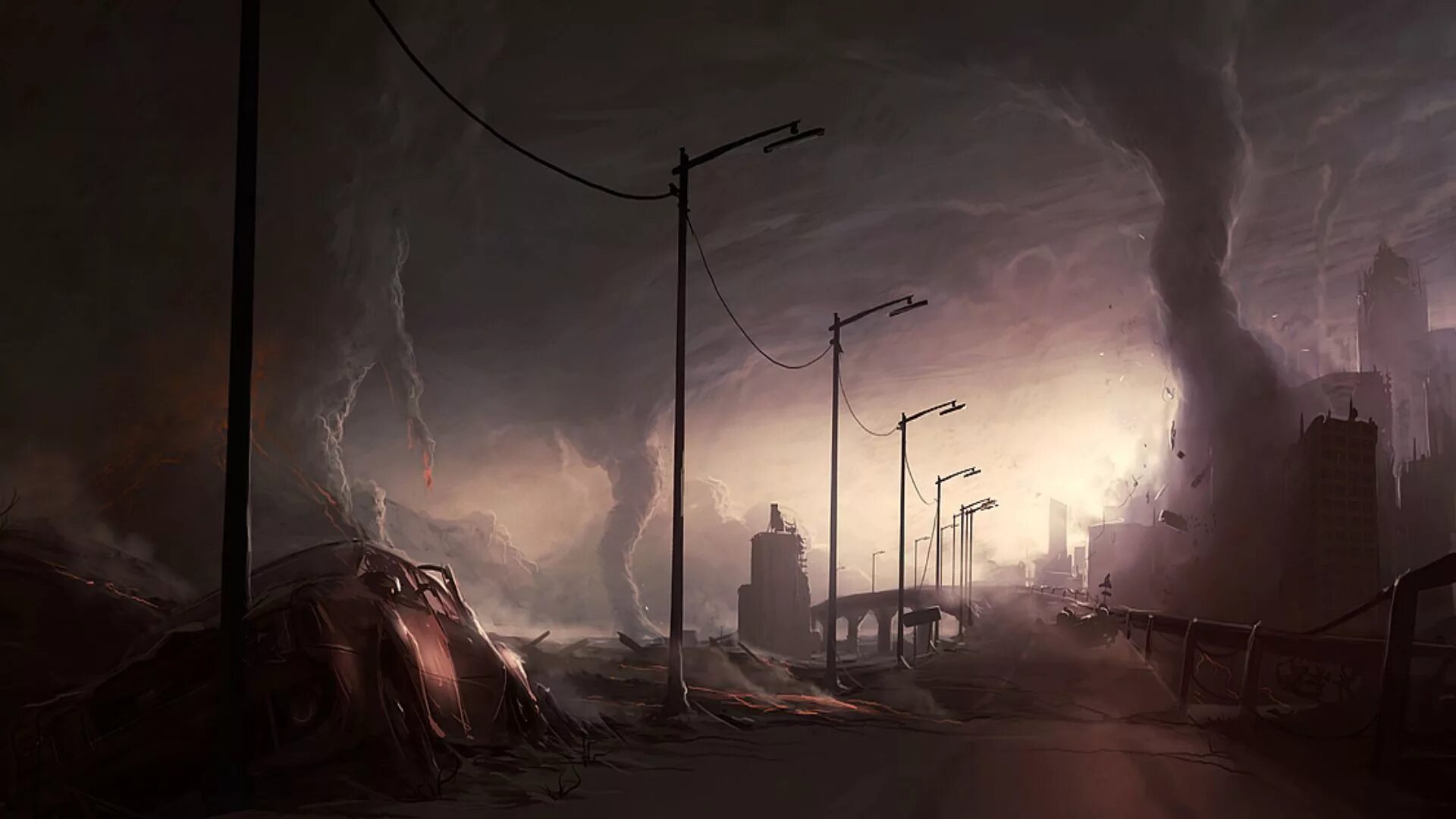 Природные катаклизмы постапокалипсис. Грустные арты. Уединение с природой. Печальное будущее. Это грусть.