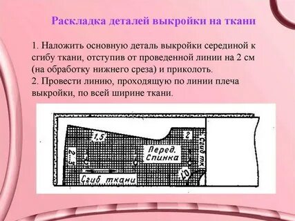 Подготовка выкройки к раскрою