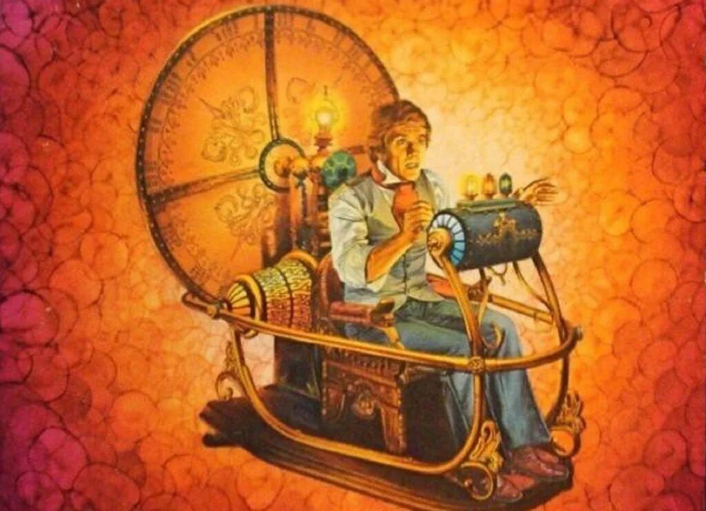 Рисунок путешествие во времени. Машина времени Герберт Уэллс арт. Машина времени Уэллс рисунок. Герберт Уэллс машина времени будущее. Машина времени иллюстрация Герберт Уэллс иллюстрации.
