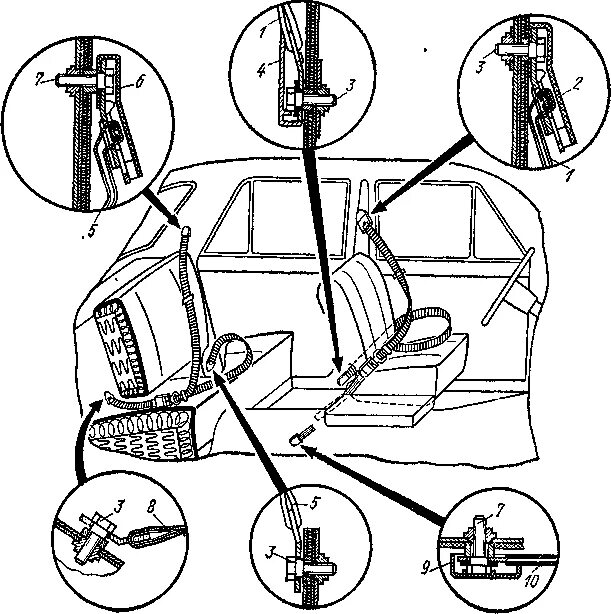 Как поставить ремень безопасности. Ремни безопасности ГАЗ 24. Задние ремни безопасности ГАЗ 2410. Болт крепления ремня безопасности ГАЗ 31029. Схема крепления ремней безопасности ВАЗ 2107.