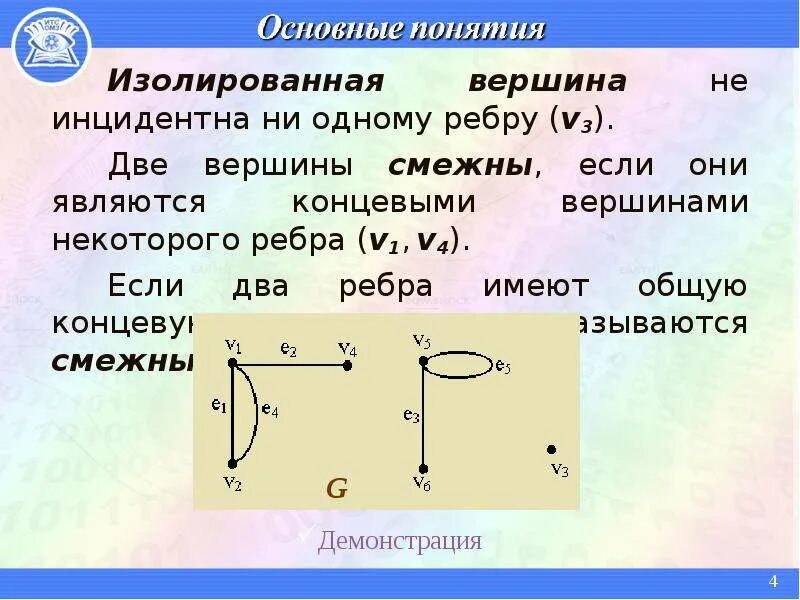 Есть ли в графе изолированная вершина. Вершины графа. Вершина инцидентна ребру. Изолированная вершина. Ребра инцидентные вершине.