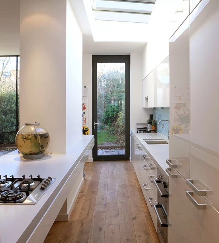 463sf Tiny House with All-White Interior for Sale in Denmark Tiny house kitchen,