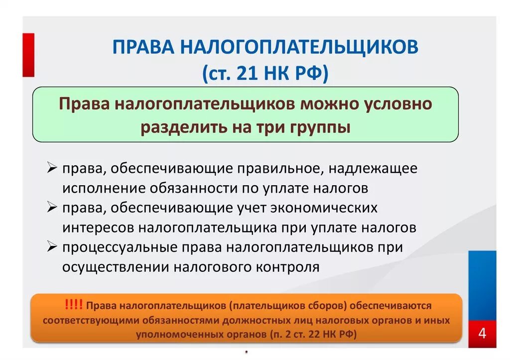 1 налогоплательщики имеют право. Пава наогоплательщика.