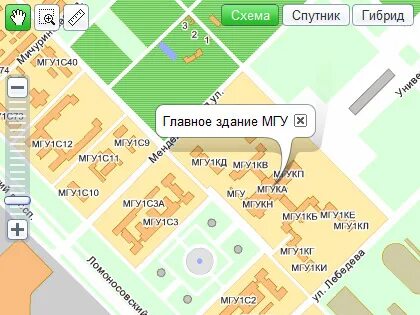 Мгу на карте