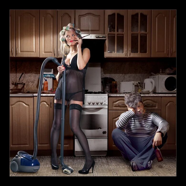 Я стала хозяйкой этой жизни. Домохозяйка и водопроводчик. Женщина и бытовуха. Жена ждет мужа. Юмор про мужчин домохозяек.
