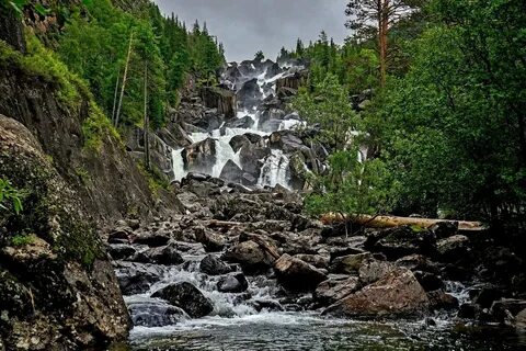 Учар водопад горный
