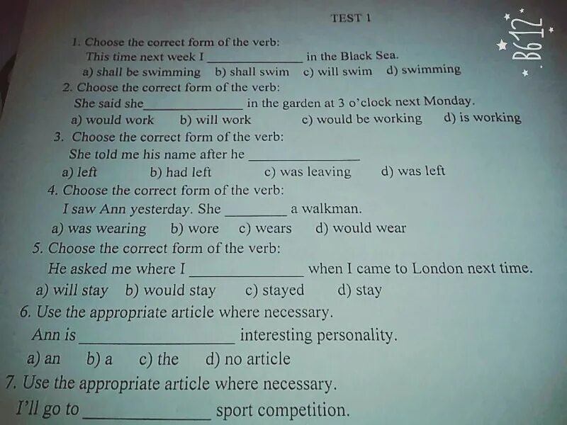 Choose the appropriate answer. Choose the correct background. Insert the article the where necessary London. Type the correct articles. Use the correct article if necessary a friend once there was.