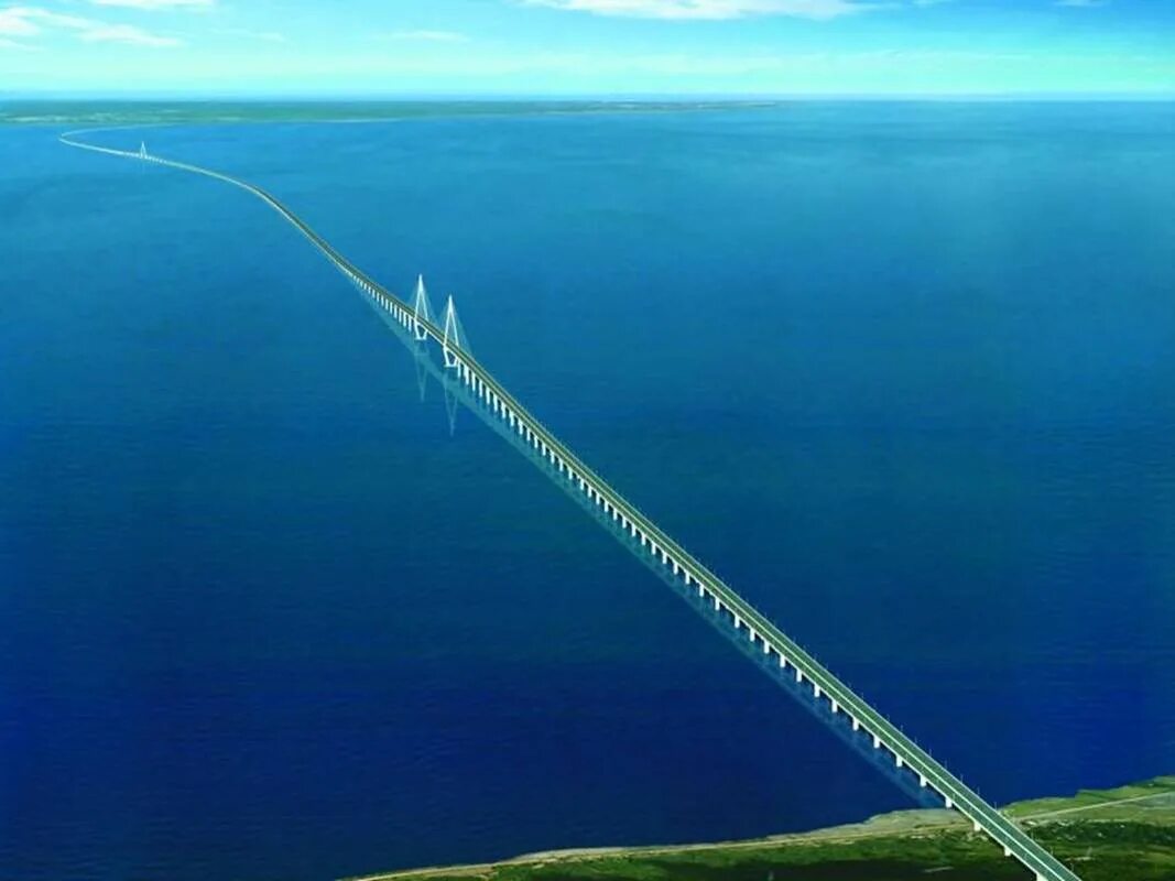 Какой длины мост. Мост в Китае через залив Ханчжоувань. Даньян-Куньшаньский виадук. Даньян Куньшаньский мост. Мост Даньян-Куньшаньский виадук.