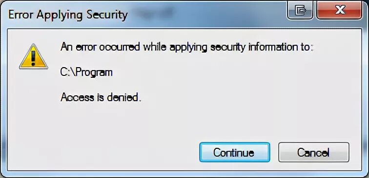 An error has occurred while