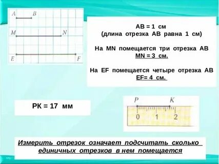 Длина отрезка с метрам