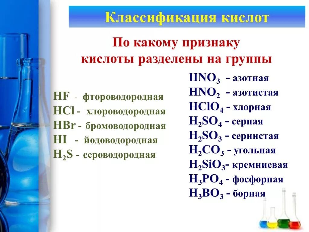 Серная кислота какой класс неорганических соединений. Классификация азотной кислоты. Кислоты делятся на 2 группы. Йодоводородная кислота. Серная кислота классификация.