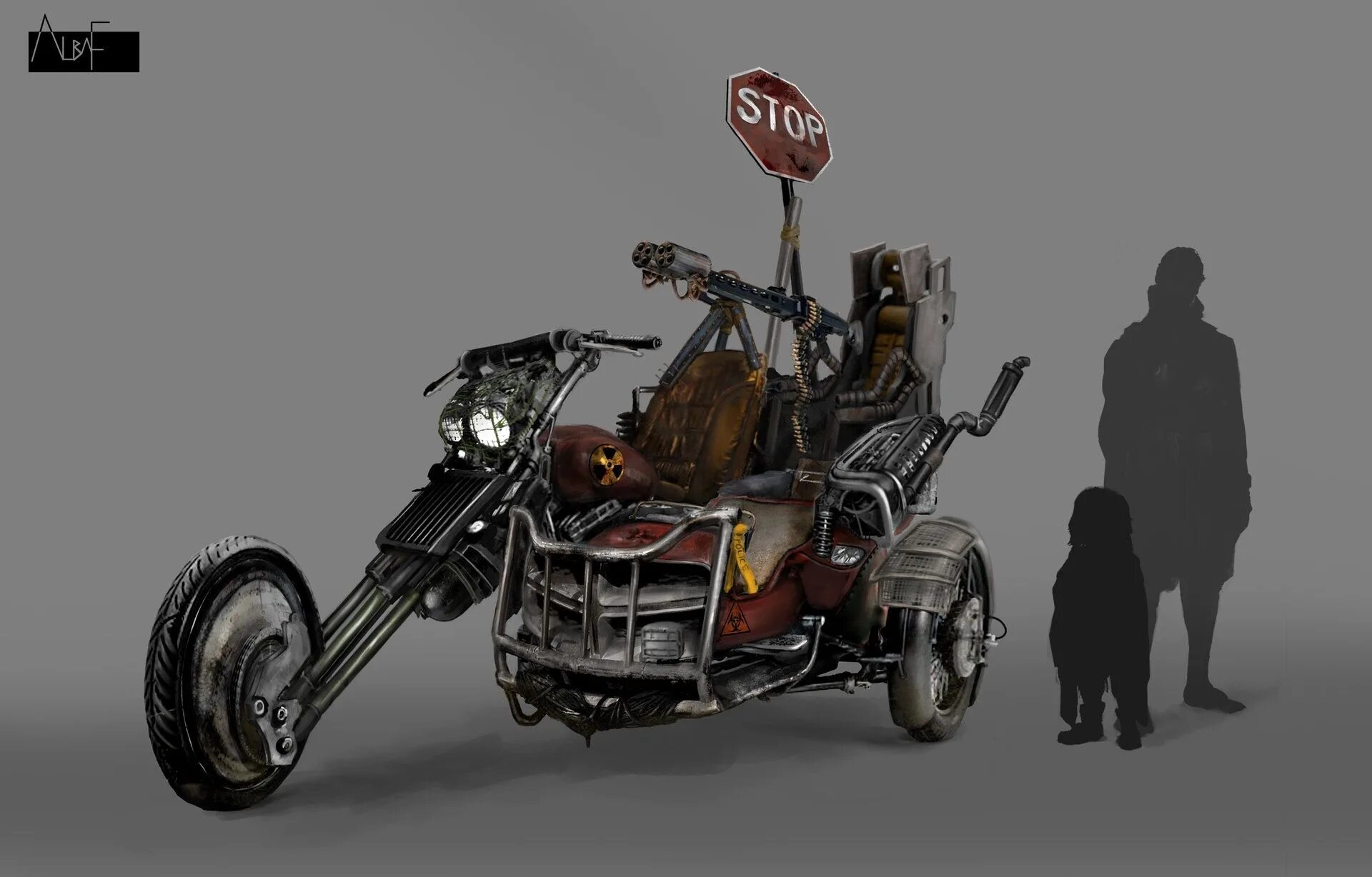 зомби на мотоцикле. безумный макс концепт арт байк. мотоциклист зомби. байкер в зомби апокалипсисе. мотоцикл урал для зомби апокалипсиса.