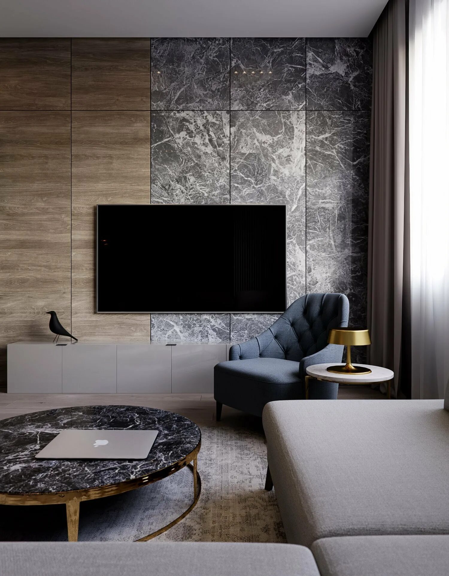 Телевизор в интерьере. Современный декор стен. Мраморная стена в интерьере гостиной. Акцентная стена в гостиной с телевизором. Дизайн стен с телевизором фото