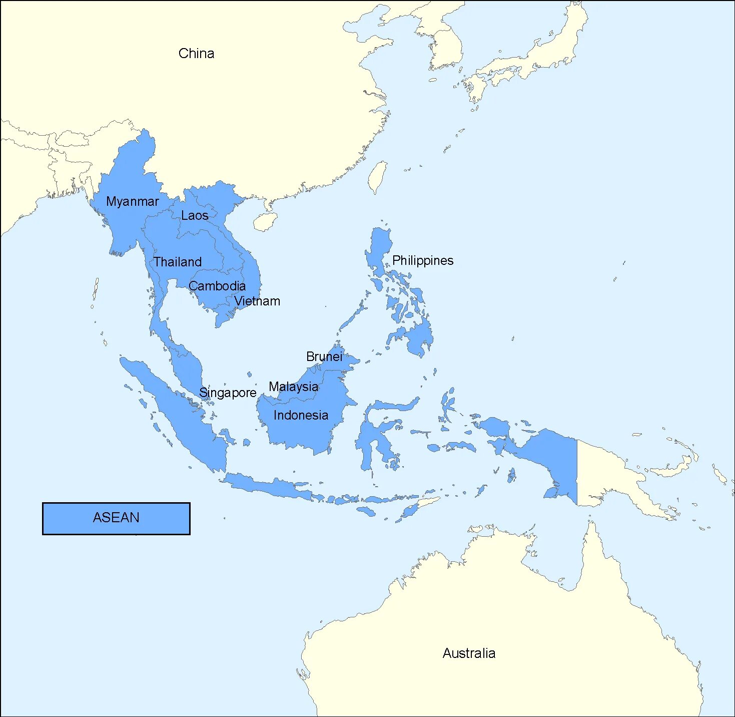 Юго восточная азия география. Ассоциация государств Юго-Восточной Азии (АСЕАН) на карте. Ассоциация государств Юго-Восточной Азии на карте. Карта Юго-Восточной Азии со странами.