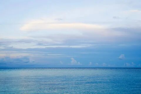 Blue sky at sea.