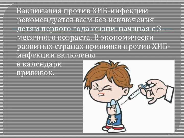 Вакцина акт. Вакцинация Хиб инфекции. Вакцинация против Хиб-инфекции выполняется:. Схема вакцинации Хиб инфекции. Вакцина против гемофильной инфекции.