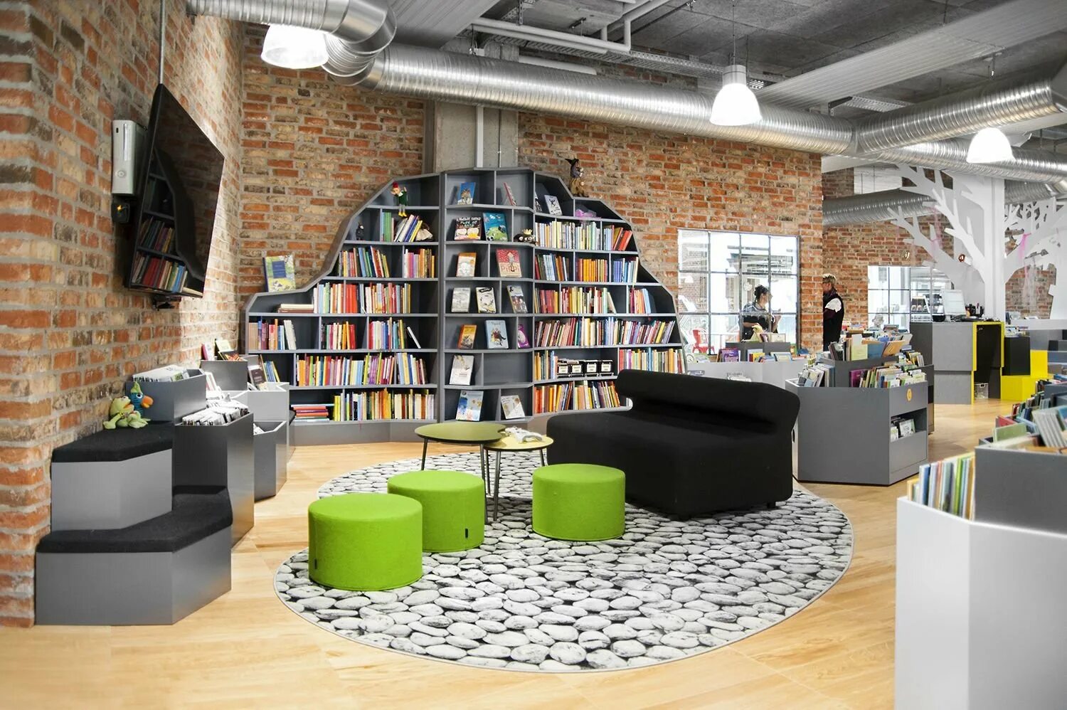 Современная библиотека. Интерьер библиотеки. Творческое пространство для молодежи. Дизайн современной библиотеки.