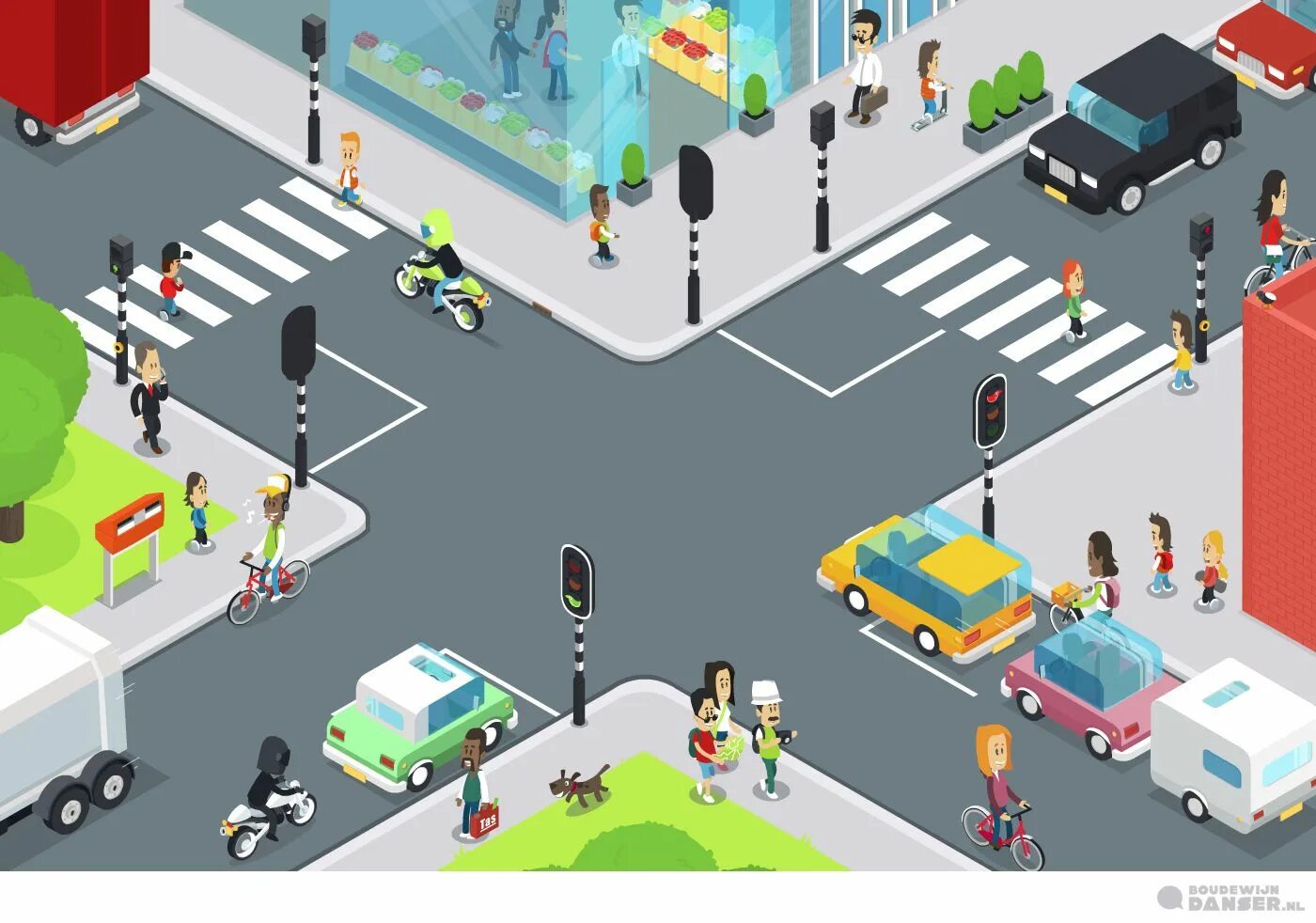 Пешеходный переход для детей. Safety in the street. Street safety. Городской перекресток. Безопасность дорожного движения.