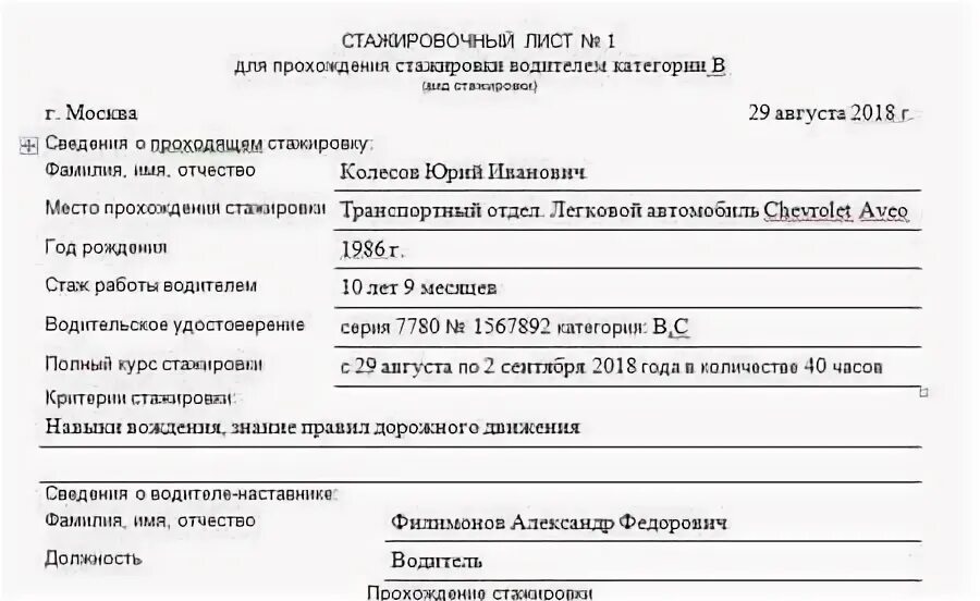 Лист испытания водителей стажировки водителей ,заполнение. Стажировочный лист работника прошедшего стажировку на рабочем месте. Приказ о стажировке водителя. Лист стажировки машиниста автокрана. Маршрут стажировки.