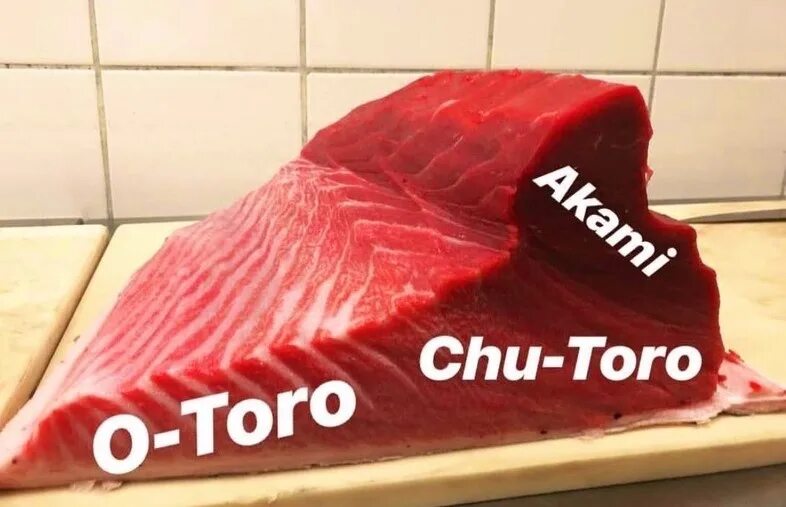 Торо что значит. Тунец торо. тунец аками. тунец чуторо.