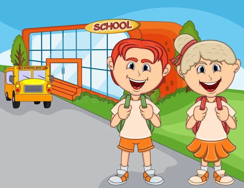 He will go to school. Дети cartoon School. Дети идут в школу клипарт. Дети идут в школу мультяшки. Go to School мультяшка.