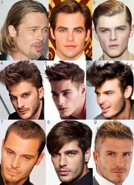 Какую прическу выбрать парню Triangular das Gesicht des Mannes. Haircuts für seinen Besitzer Folgen Sie bitte