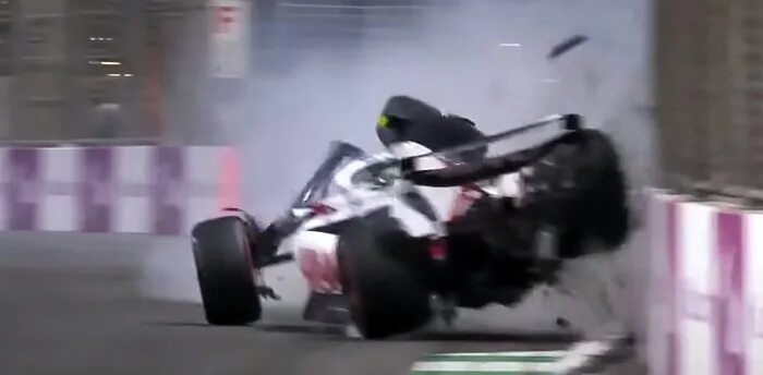 Авария на Гран при в Монако Мик Шумахер.