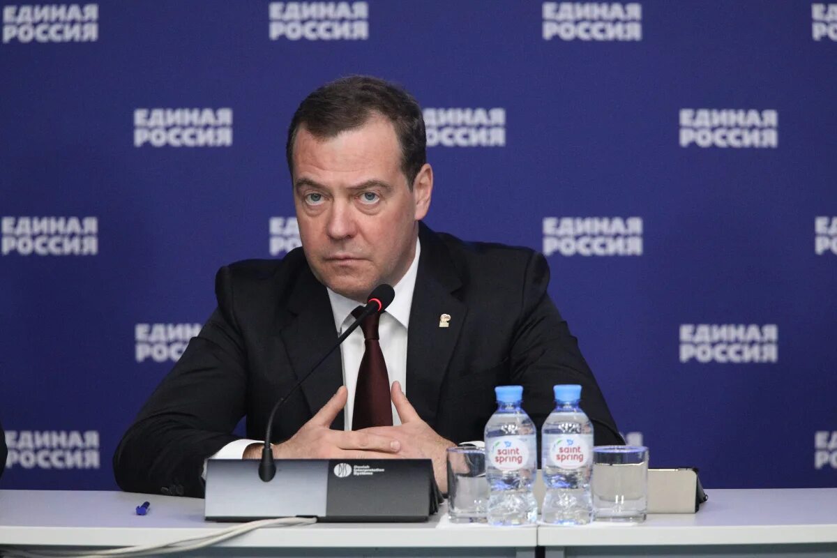 Медведев заместитель безопасности. Ядерный Медведев. Медведев в Давосе.