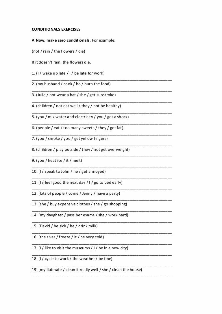 If it doesn t rain. Zero and first conditional exercises. 0 Conditional exercises. Conditional 1 exercises. If conditionals first and Zero exercises.