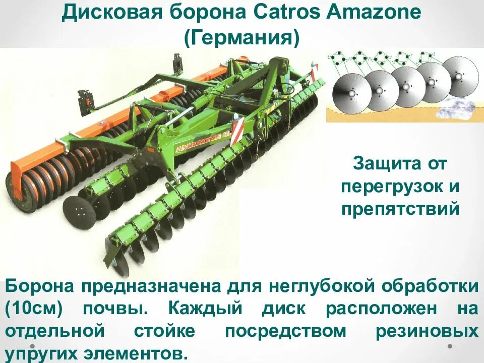 Работа дисковой бороной