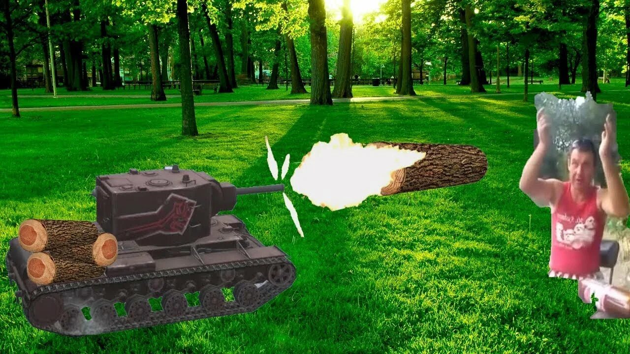 Одним выстрелом два танка