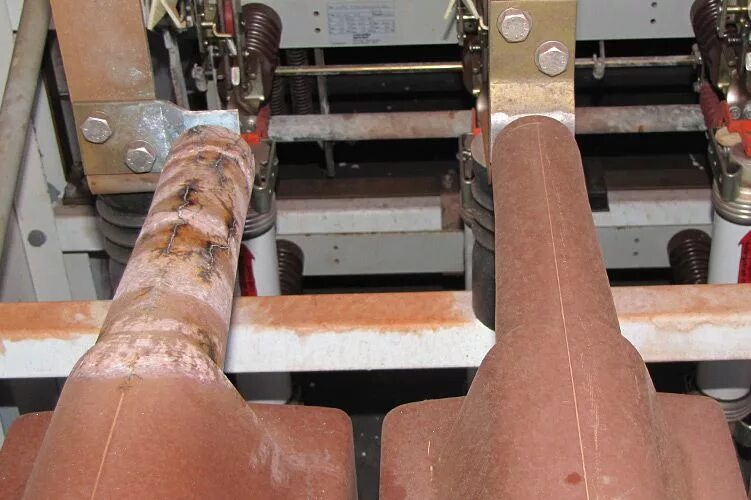 Измерение частичных разрядов. Частичный разряд в кабеле. Частичные разряды на изоляторах. Частичные разряды в муфте кабельной. Оплавление изоляции кабеля.