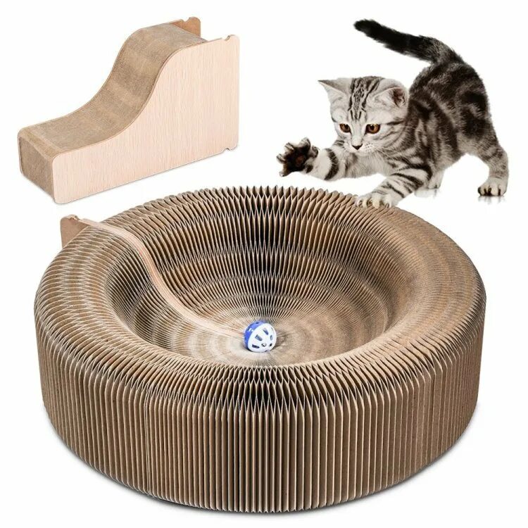 Cat scratcher. Гнездо для кошки. Когтеточка складная. Складная когтеточка для кошек. Гофрированная когтеточка с игрушками для кошек.