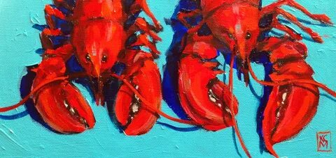 Lobster paintings.