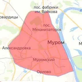 Зона доставки пиццы