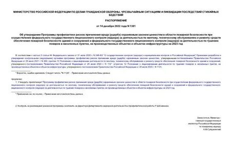 Риск причинения вреда охраняемым законом ценностям