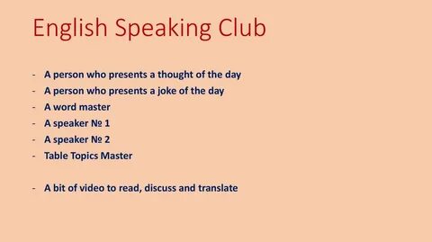 Club topic