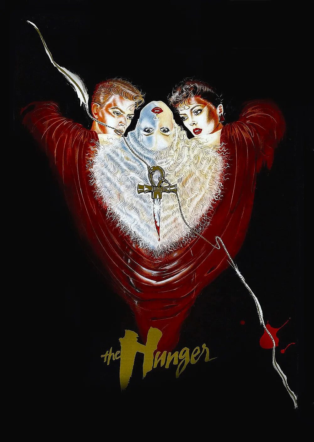 Ithio. The Hunger 1983 poster. Голод 1983 Постер. Голод Тони Скотт Катрин Денев.