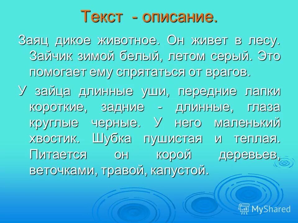 Показать текст описания