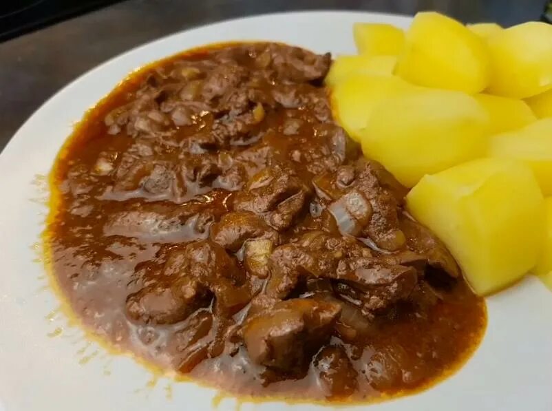 Гуляш из говяжьей печени Recipe Recipes, Food, Yummy food