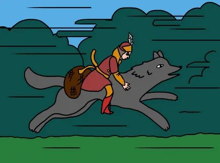 Нарисовать царевич и серый волк
