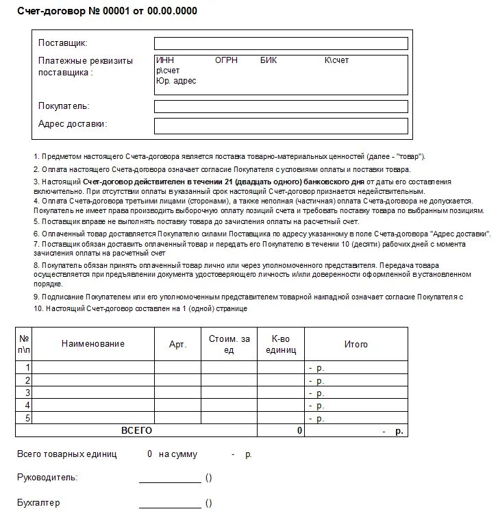 Счет договор особенности. Форма счет договора на поставку товара. Счет-договор форма Word. Счет-договор образец 2021. Договор-счет на поставку товара образец от ИП.