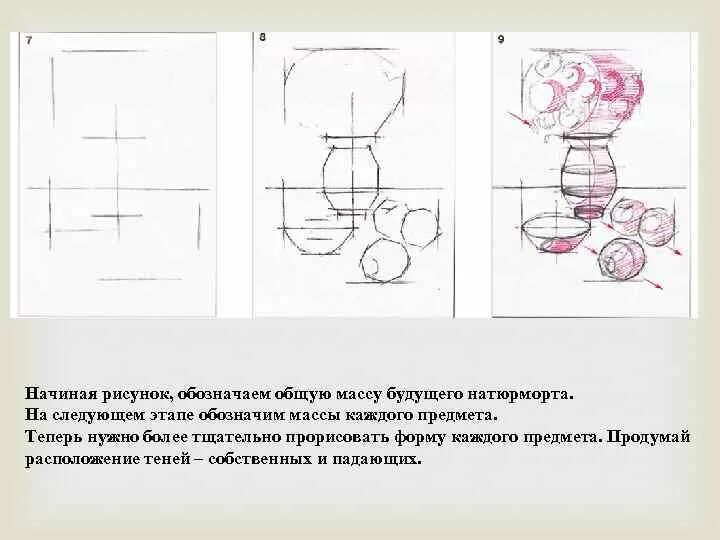 Последовательность выполнения рисунка