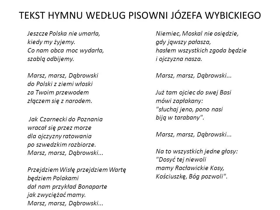 Польский текст в 1. Текст польского гимна на польском языке. Гимн Польши текст. Слова гимна Польши на польском языке. Текст гимна Польши на польском языке.